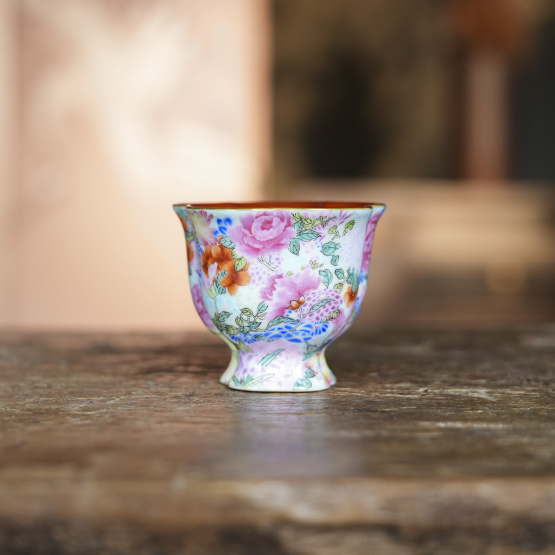 【非遗好物】内红万花花口杯（灵玺0044）