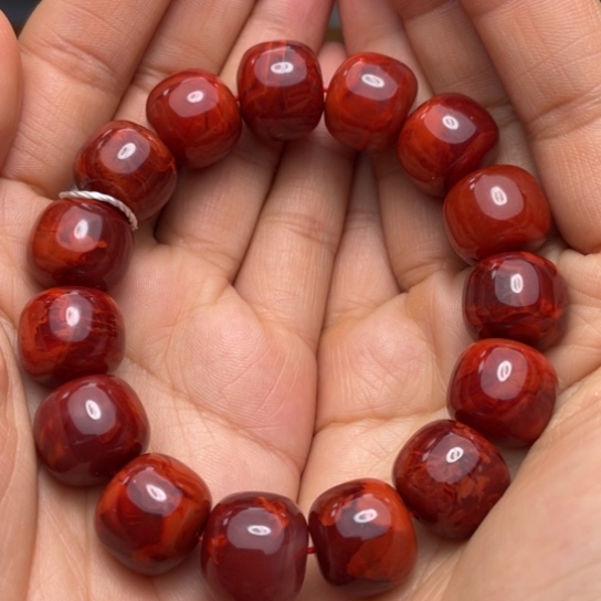 南红玛瑙手串15未镶嵌奶***球