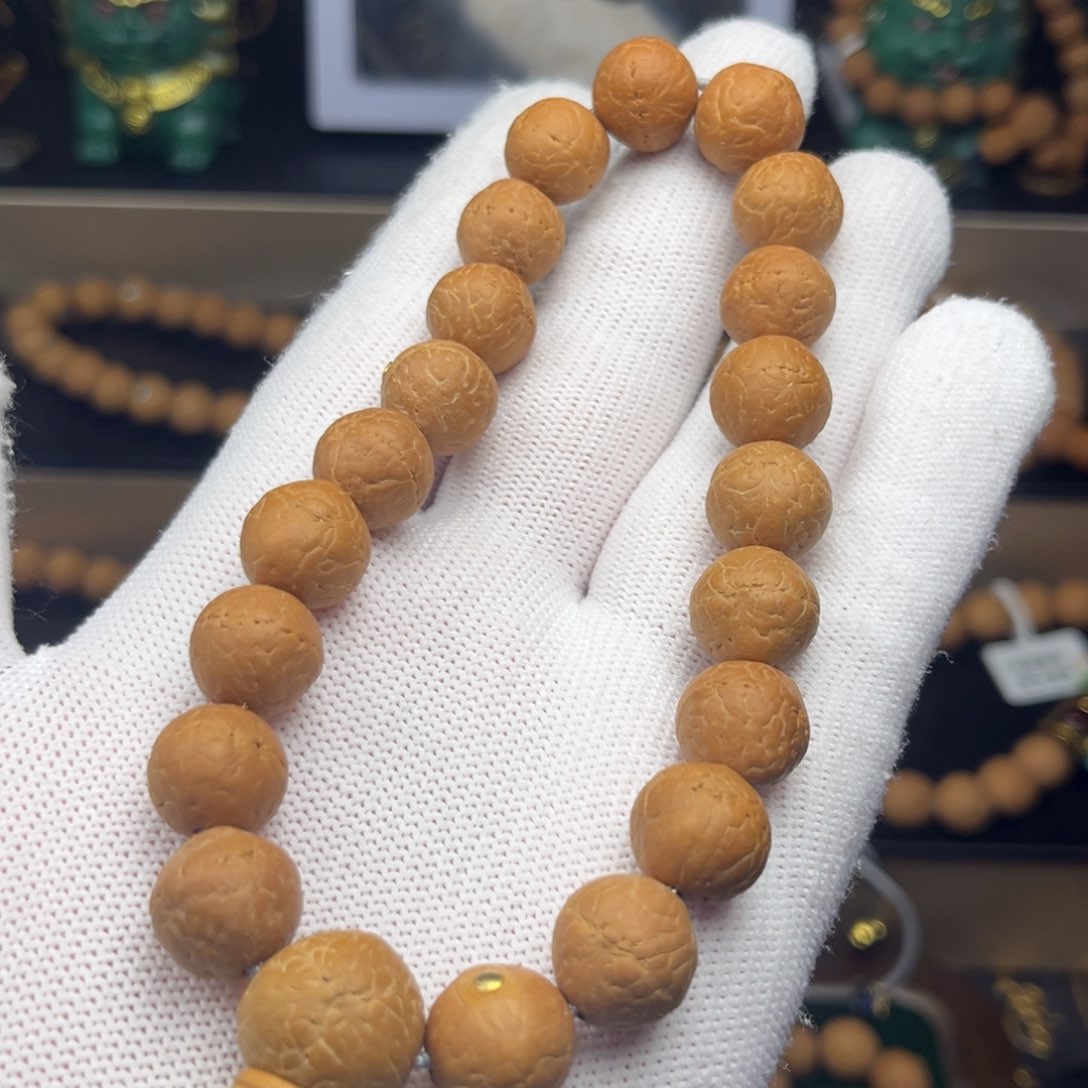 凤眼菩提手串菩提尺寸12.3-12.6铜钉镶嵌