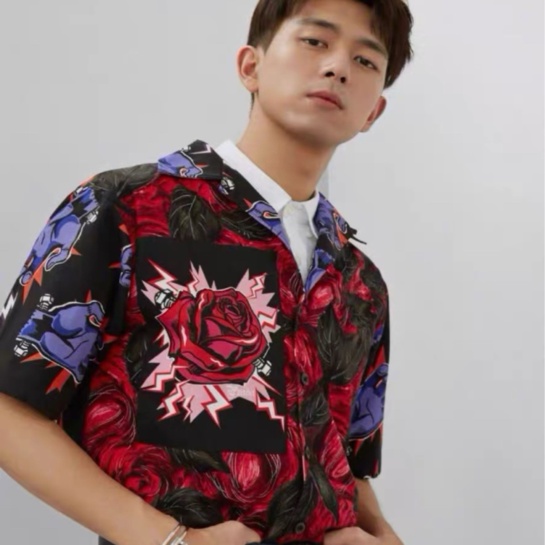 99新 Prada/普拉达 99新-2019aw秀款科学怪人短袖衬衫 L码