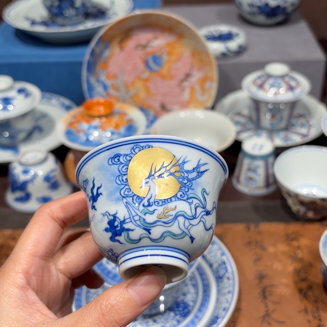 瓷片无**坐景德镇纯手工手绘