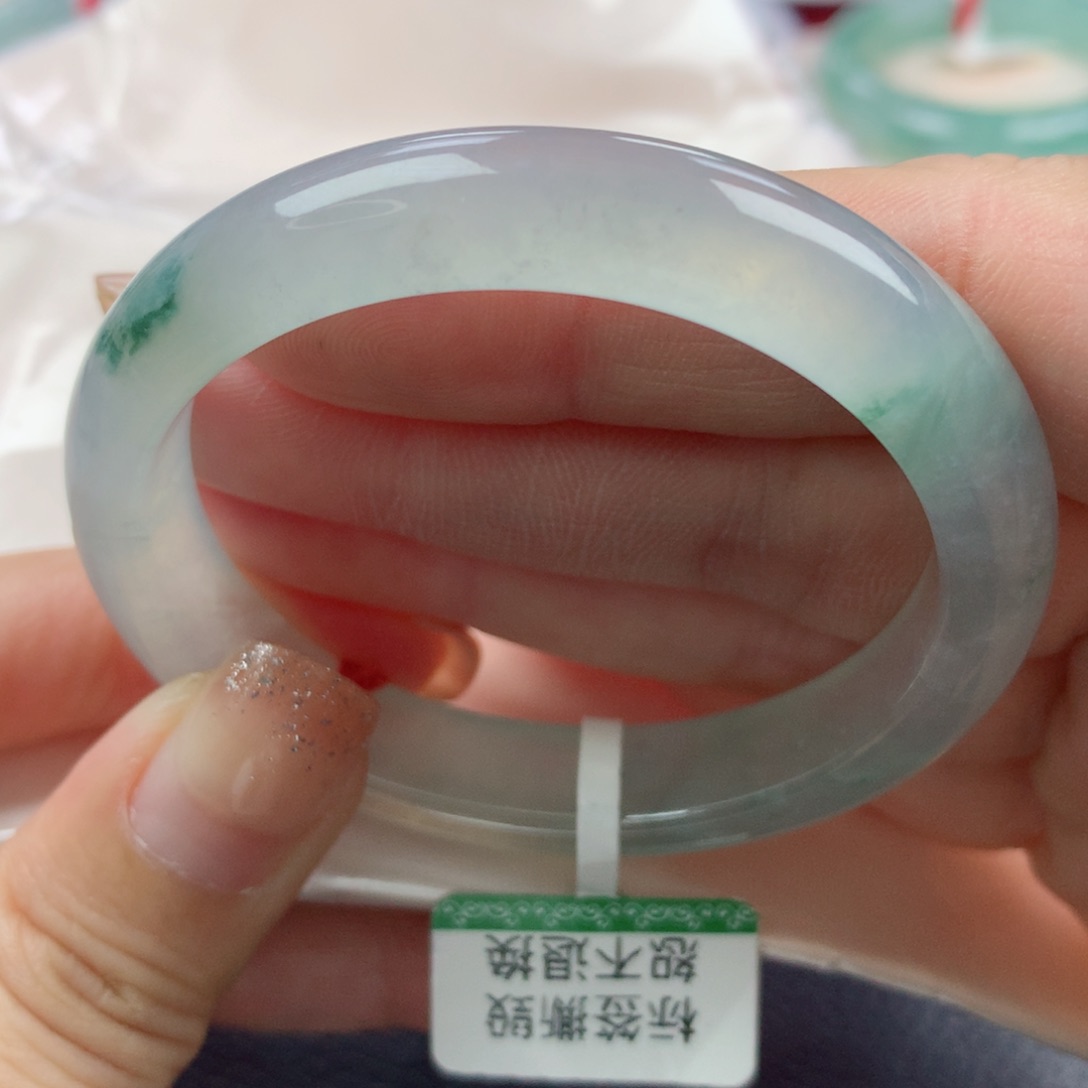 未镶嵌手镯翡翠缅甸天然翡翠51圈贵妃