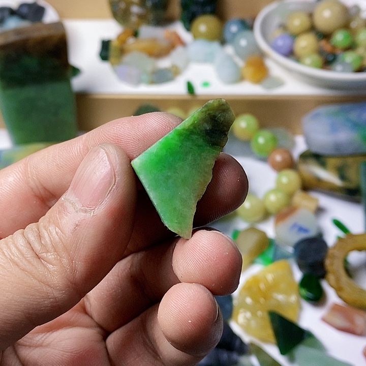 翡翠散珠天然翡翠A货