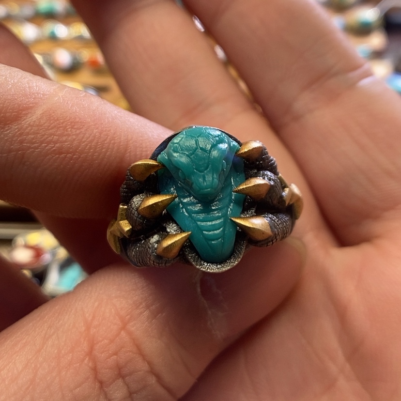 【闪购商品】绿松石戒指银S925镶嵌?**F