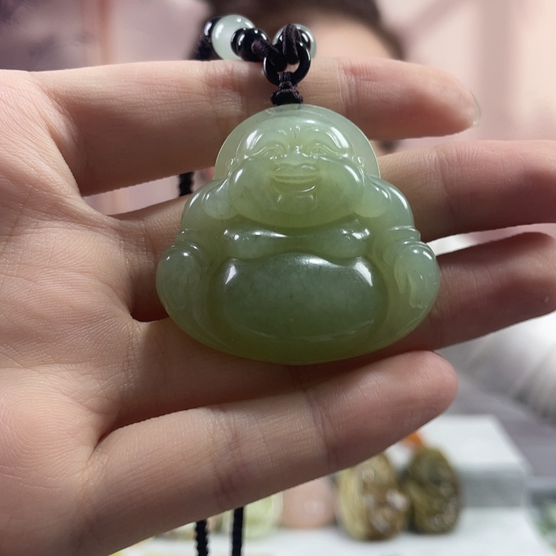 蛇纹石玉未镶嵌吊坠(赠链)