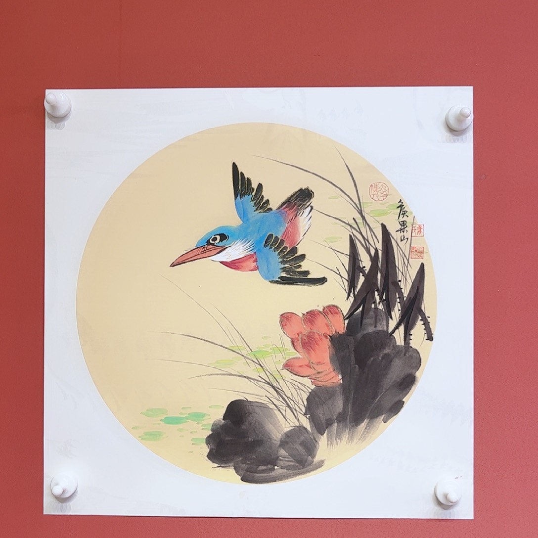 国画侯果山老师亲笔手绘作品朵 