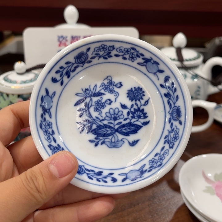 醴陵釉下高温瓷器味碟10cm