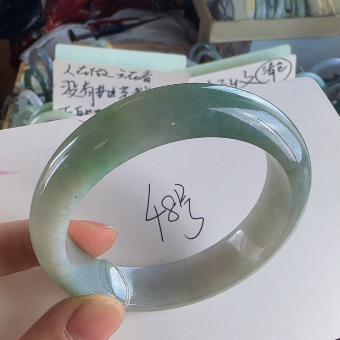 翡翠手镯未镶嵌老坑57.3圈