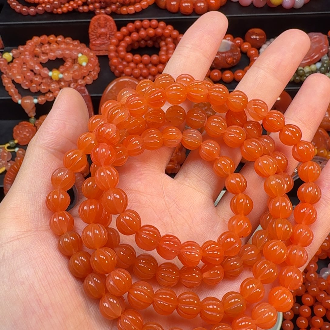 南红玛瑙未镶嵌手串7.8mm