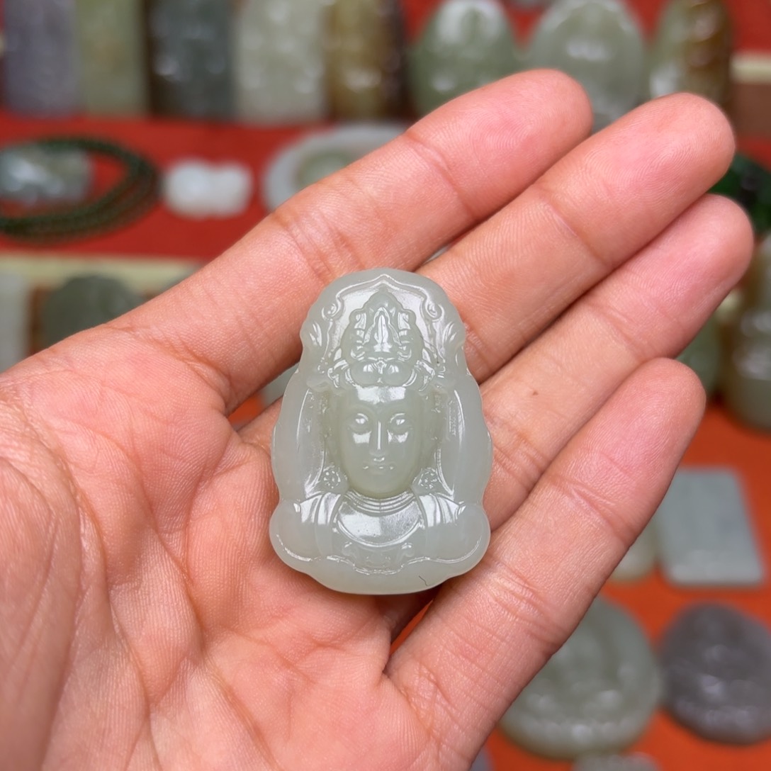 和田玉一一未镶嵌长****花