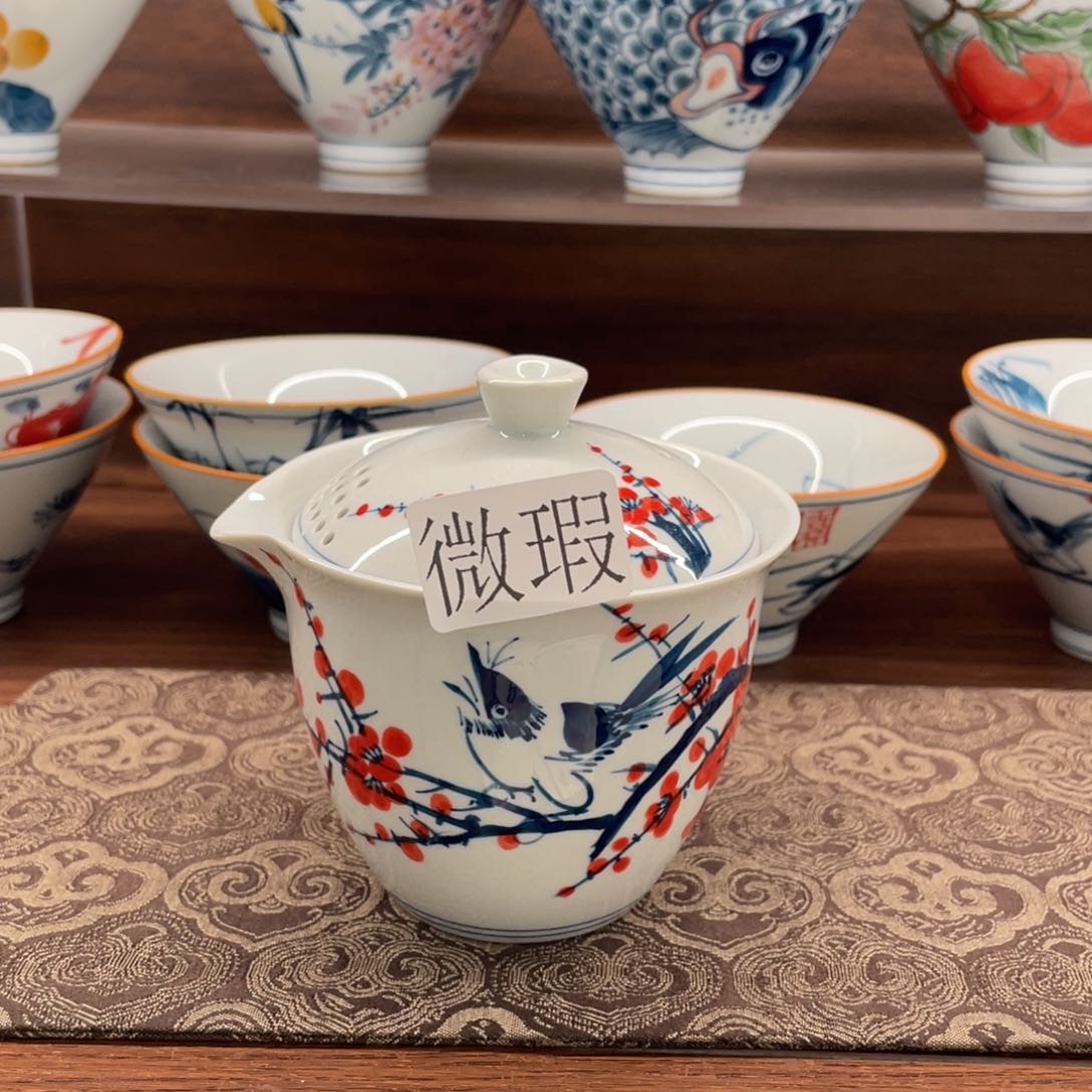 微瑕釉下彩纯手绘