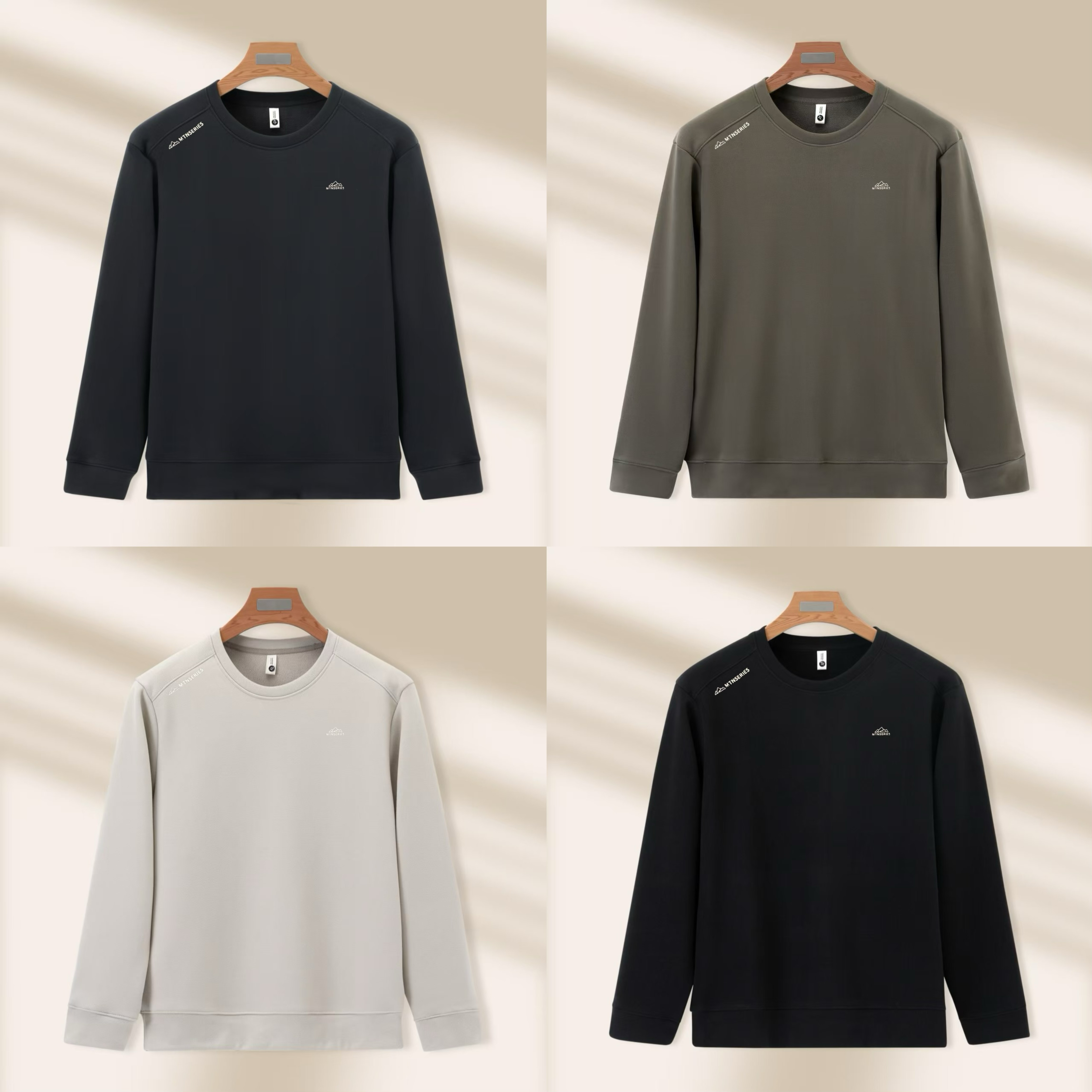 韩国绒男士冬季加绒加厚圆领保暖卫衣亲肤百搭