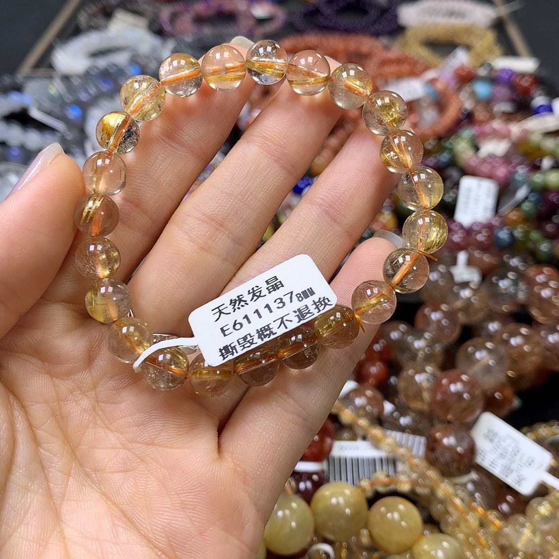 水晶手链未镶嵌，