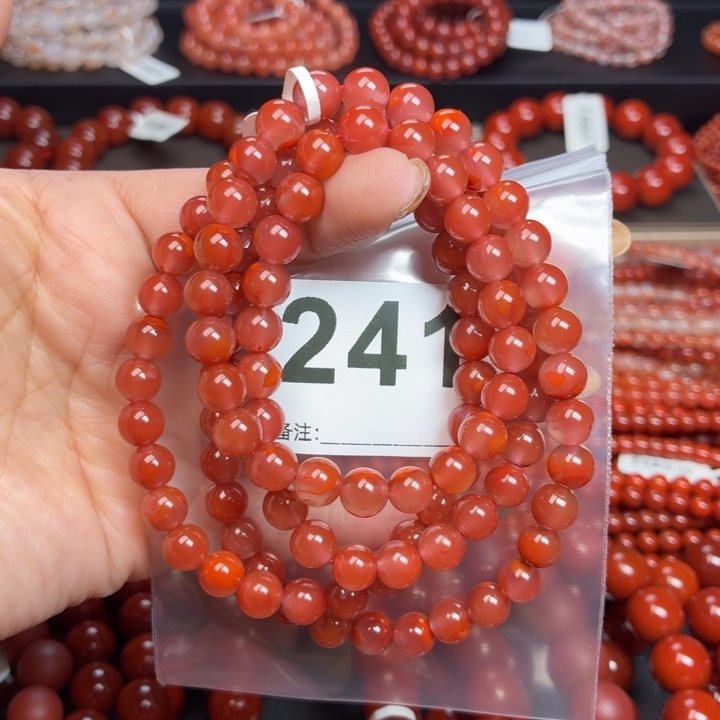 小***月南红玛瑙未镶嵌项链