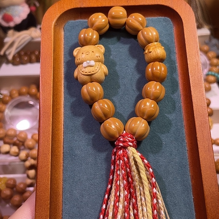 猴头核桃吊坠泡芙南瓜卡14胖熊小手持