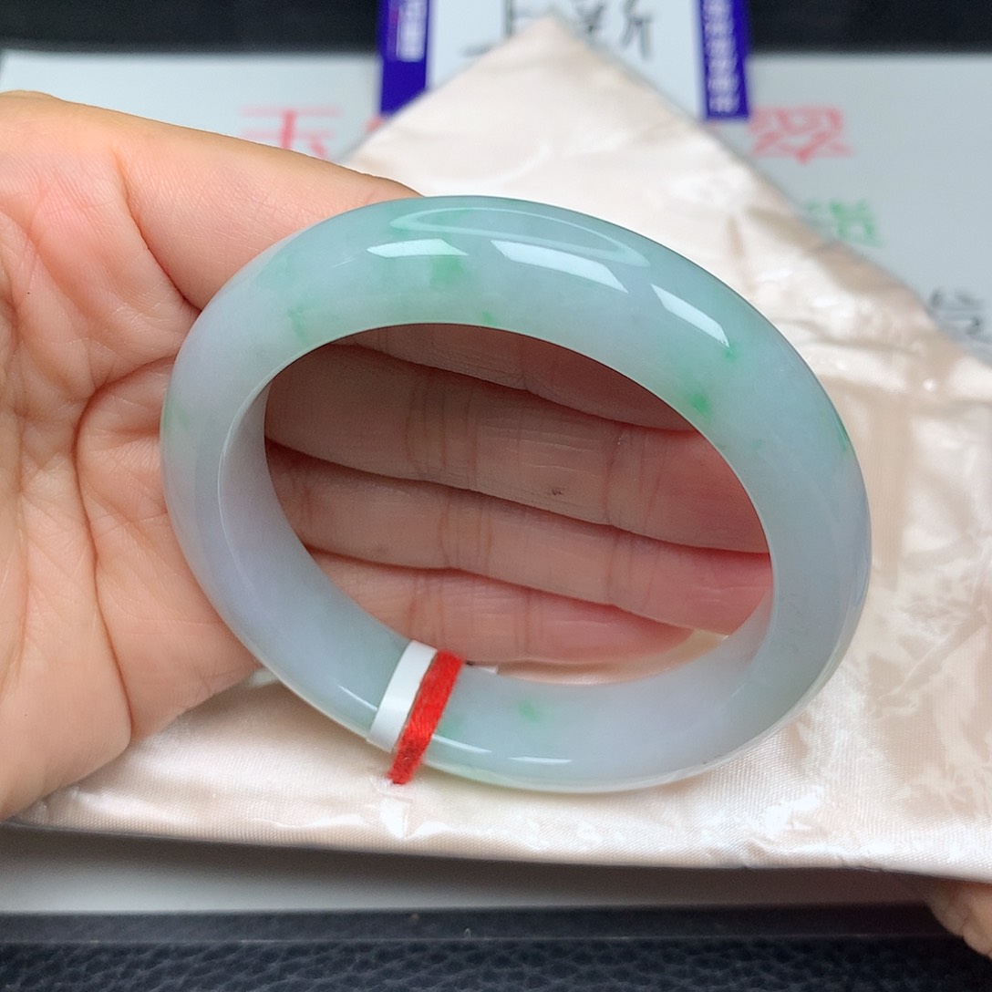 未镶嵌手镯翡翠阳绿花20