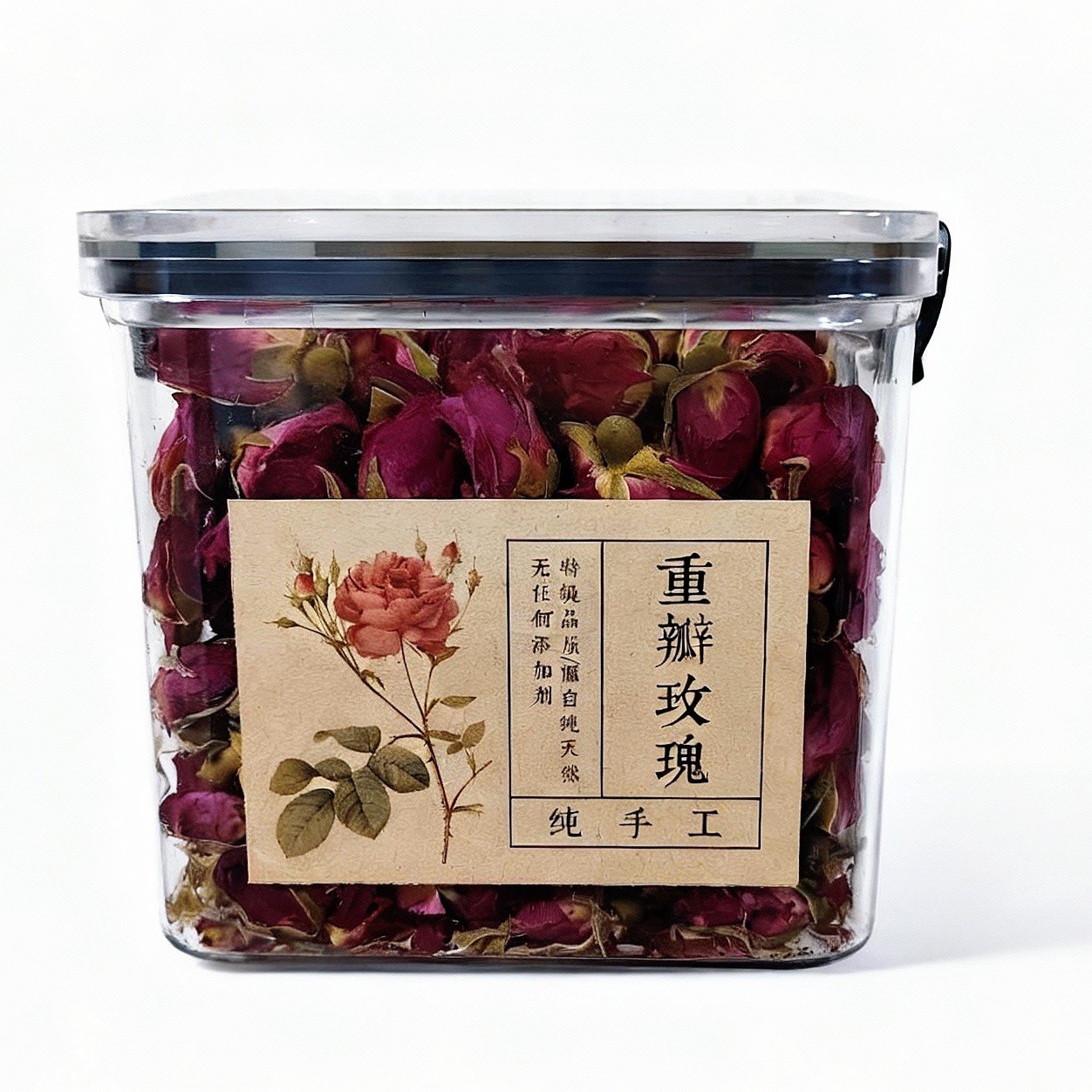 正宗平阴重瓣玫瑰花蕾冻干养生花草茶可冲泡