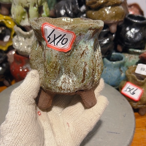 粗陶花盆手工花盆