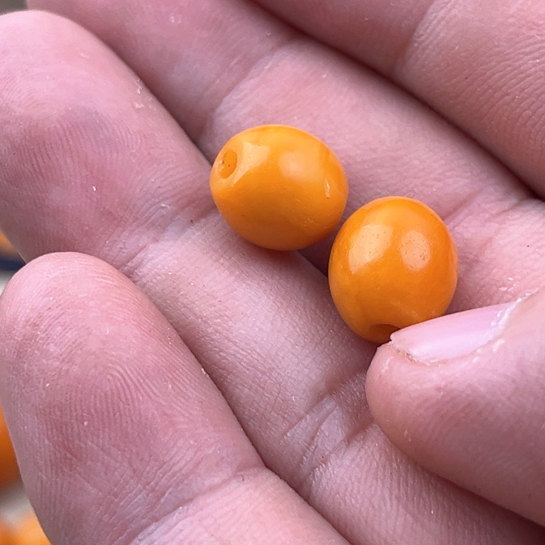 琥珀颈饰未镶嵌J**h老蜜蜡枣珠