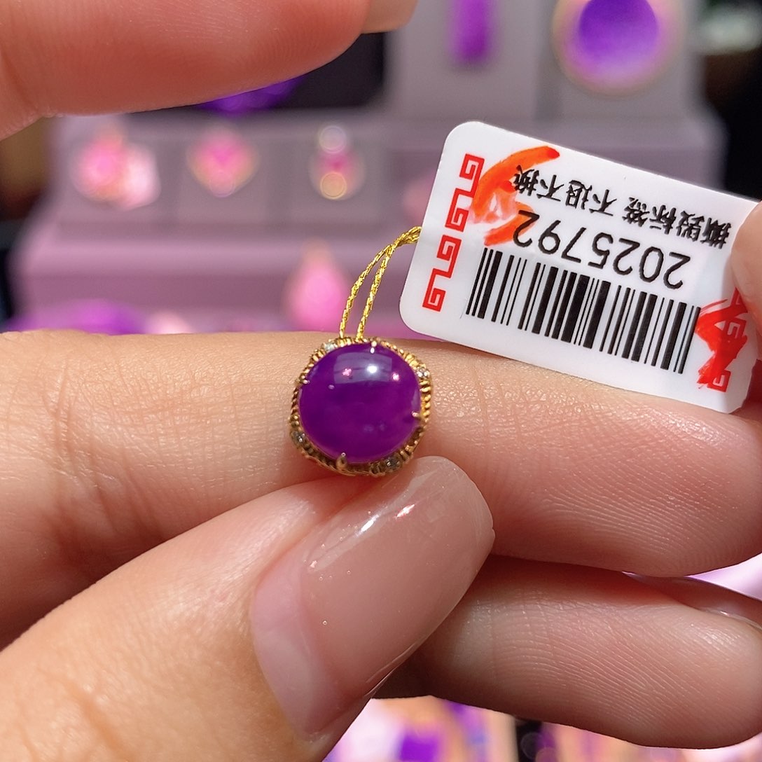 苏纪石（舒俱来）18K金镶嵌吊坠(不含链)