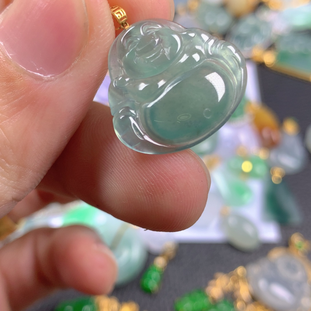 【闪购商品】翡翠颈饰18K金镶嵌翡翠