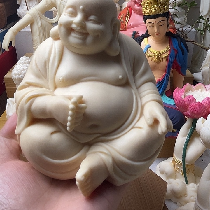 辉***哥藤弥勒摆件14公分