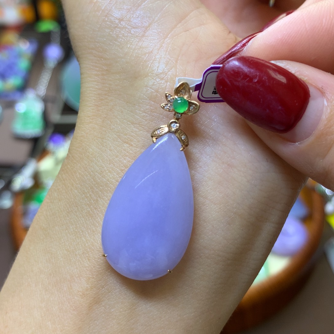 【闪购商品】翡翠颈饰18K金镶嵌翡翠