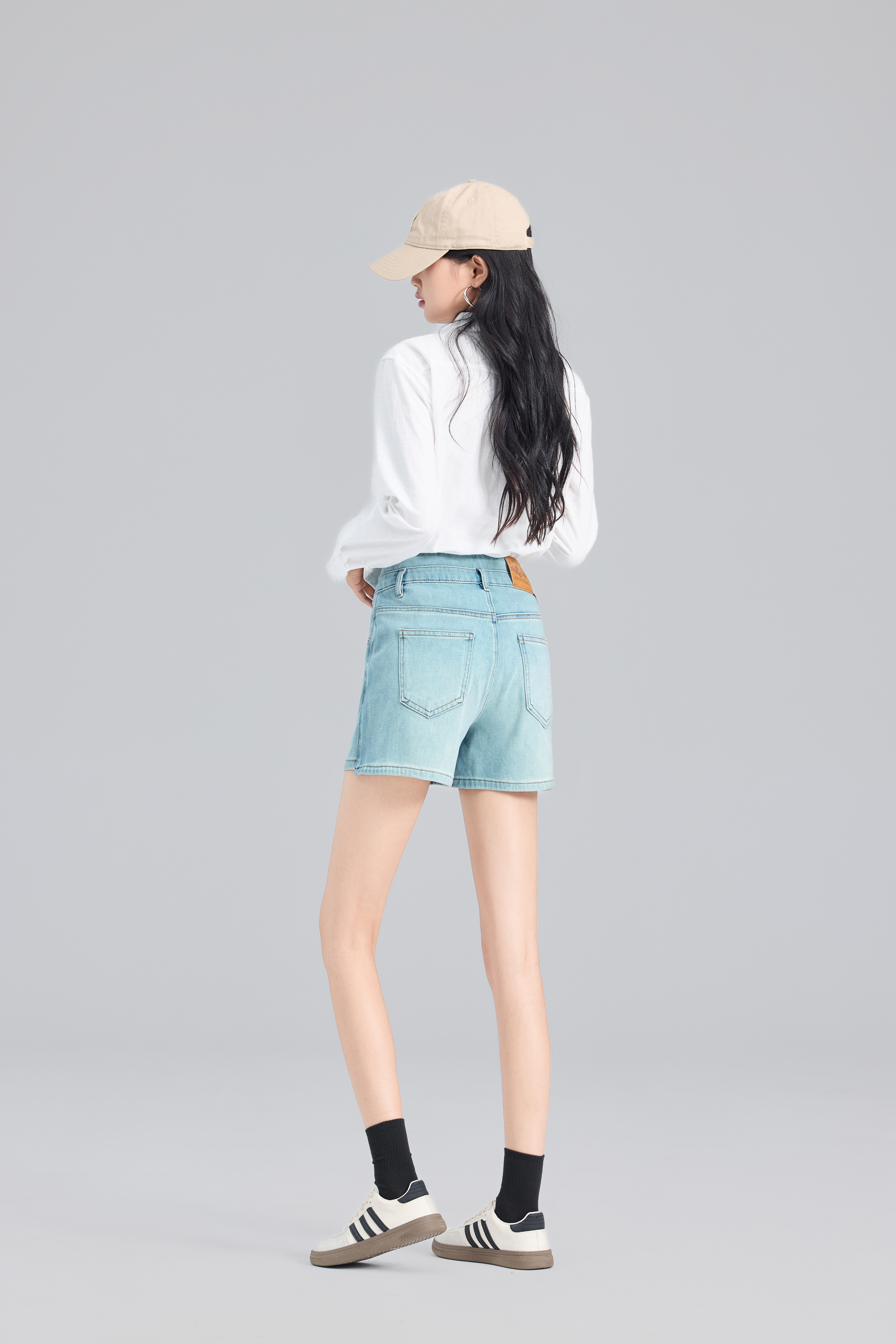 2025夏-四面弹高腰两粒扣-四色时尚百搭牛仔裤