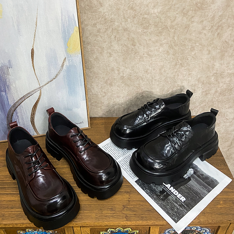 【金夫人】3130-11英伦风厚底乐福鞋系带复古分松糕底女鞋