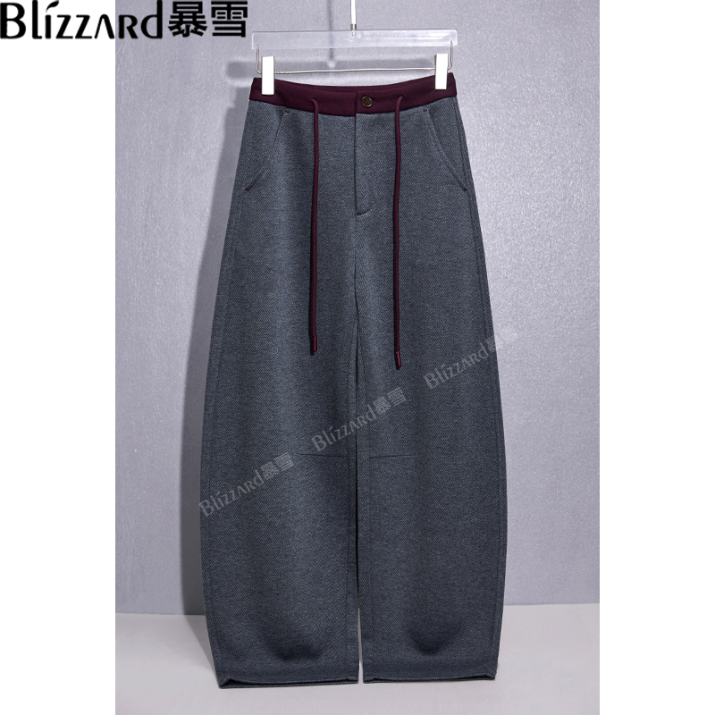 【羊毛桑蚕丝】加厚柔软羊毛桑蚕丝糯米秋冬弯刀裤2025百搭直筒女裤