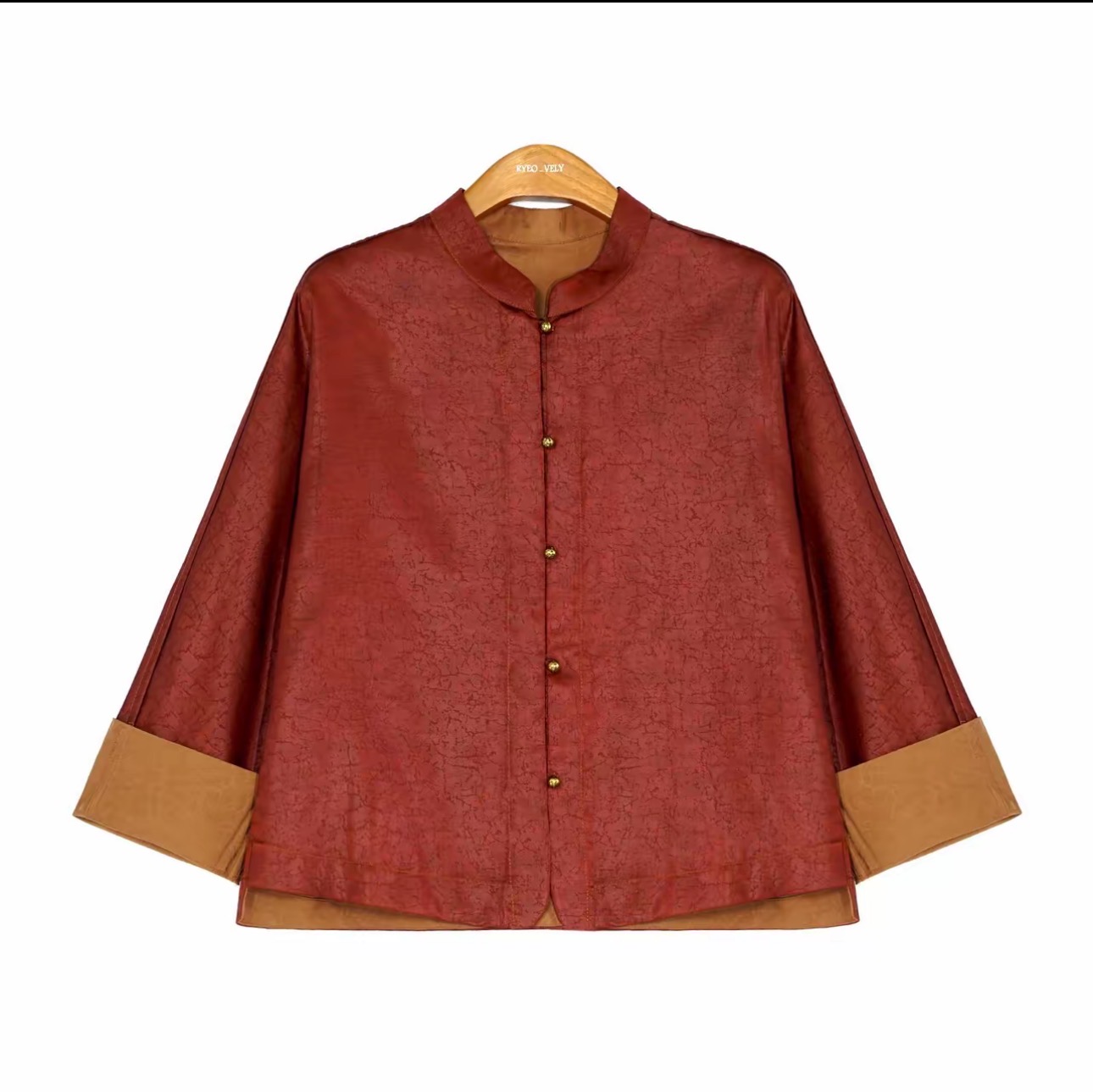 晚风清 双面双老料撞色秋季重工上衣