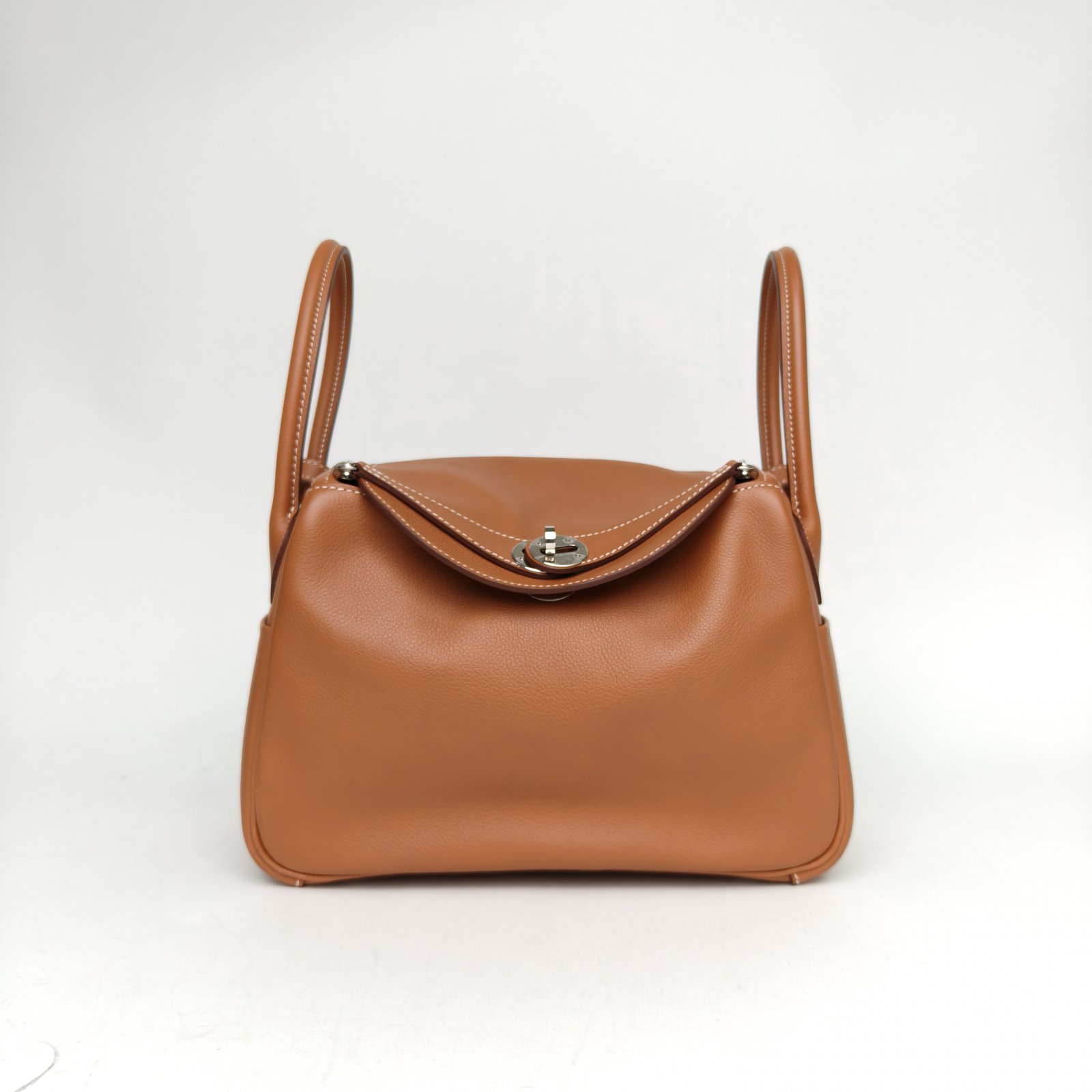 99新 Hermes/爱马仕 全53999 拆1 小花柳 单肩包26 金棕色EC皮Z刻