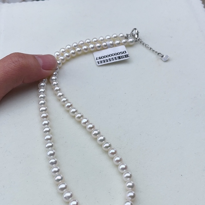 淡水珍珠颈饰未镶嵌卡5-6极光炫彩