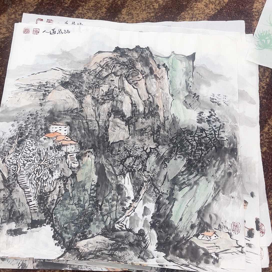 国画绘画作品多次参加