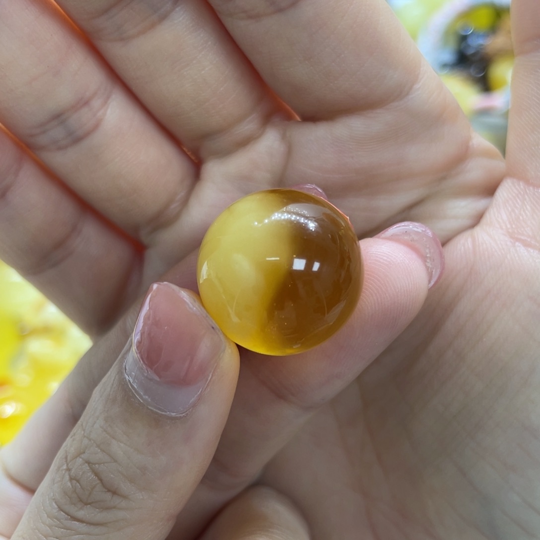 琥珀裸石未镶嵌蜜蜡单珠19.8m m