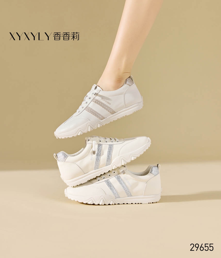 香香莉29655女鞋 2025春季新款榴莲底超软小白鞋运动鞋板鞋休闲鞋