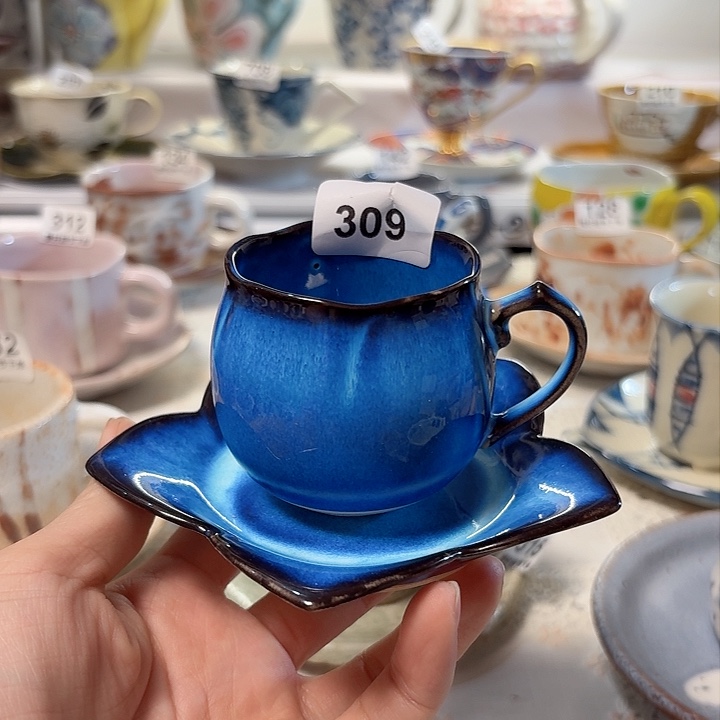 瓷片一套漂亮的咖啡杯