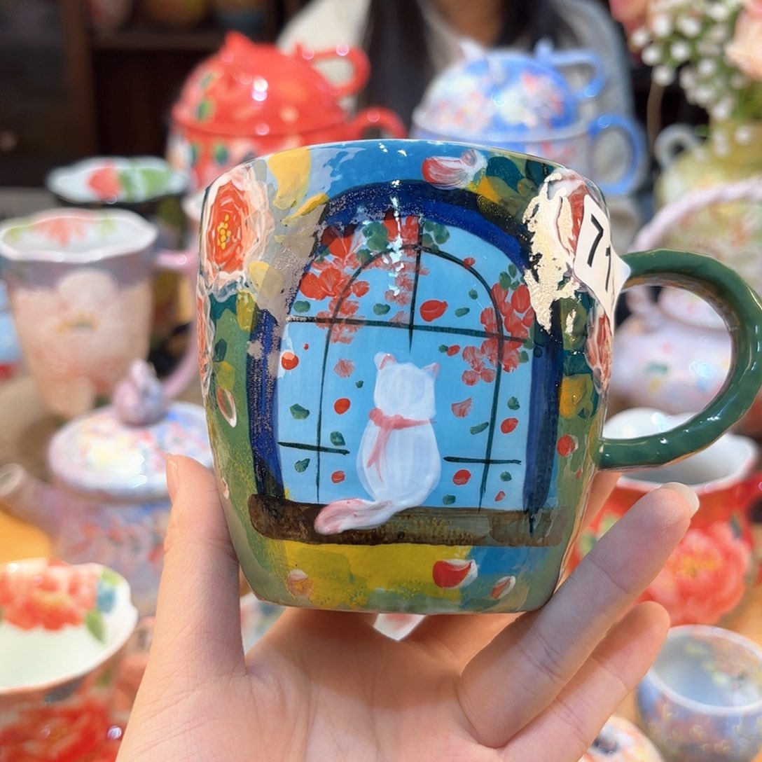 景德镇手绘高温釉下彩陶瓷茶具