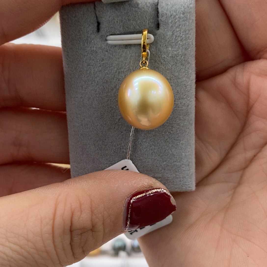 海水珍珠颈饰18K金镶嵌13-14mm