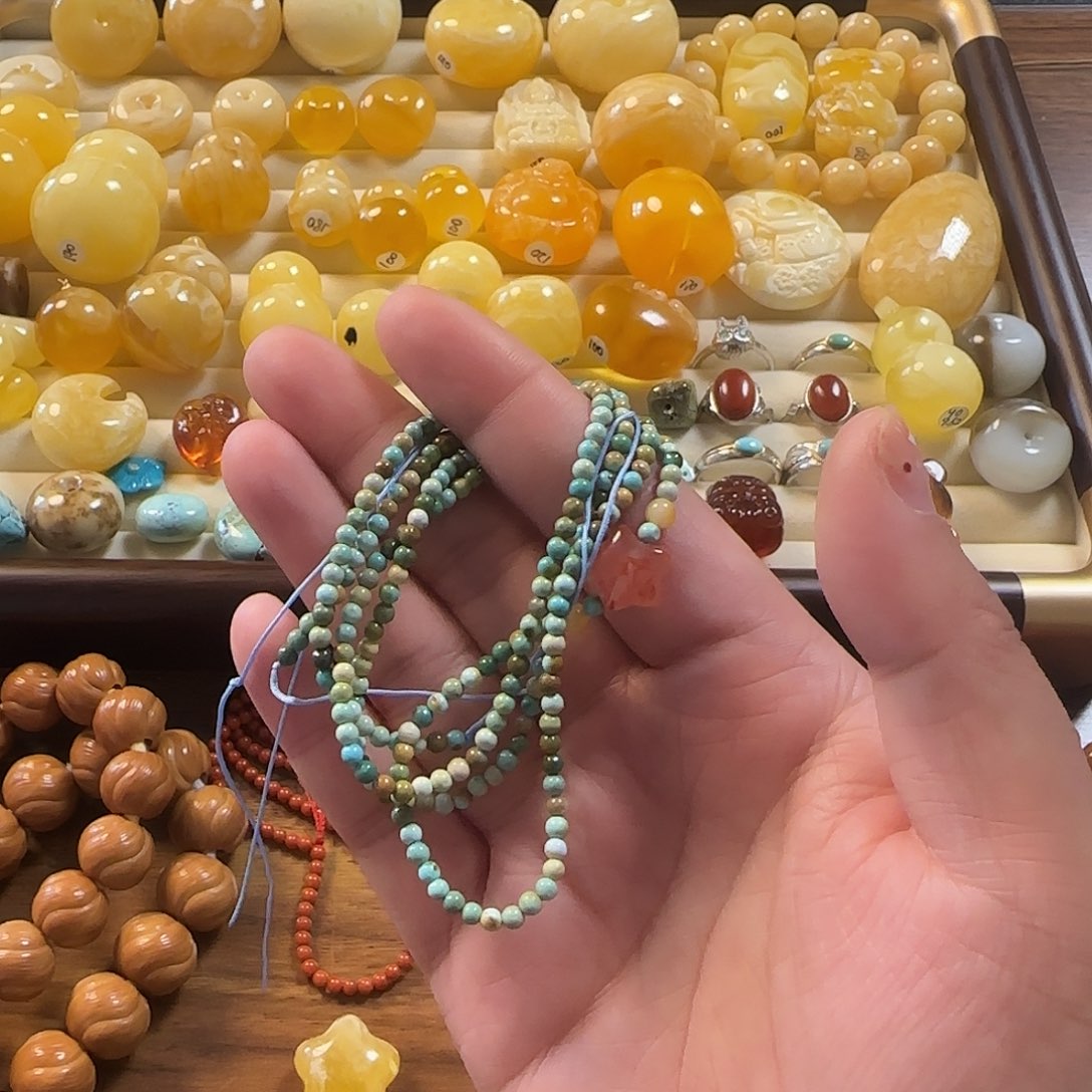 方***好猴头核桃吊坠小米珠项链