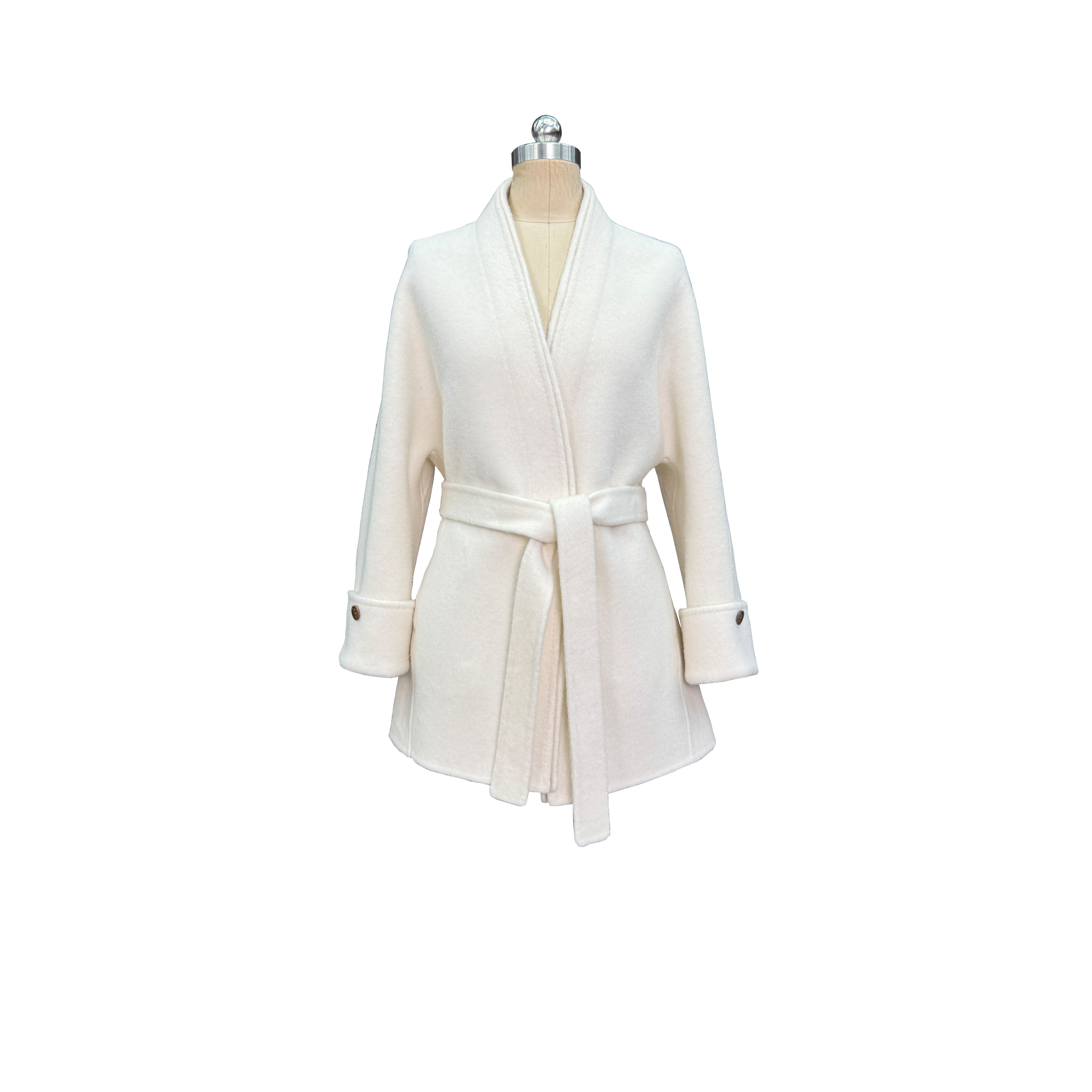 极简老钱风松弛感高奢女士保暖显瘦设计师款双面羊绒外套25030