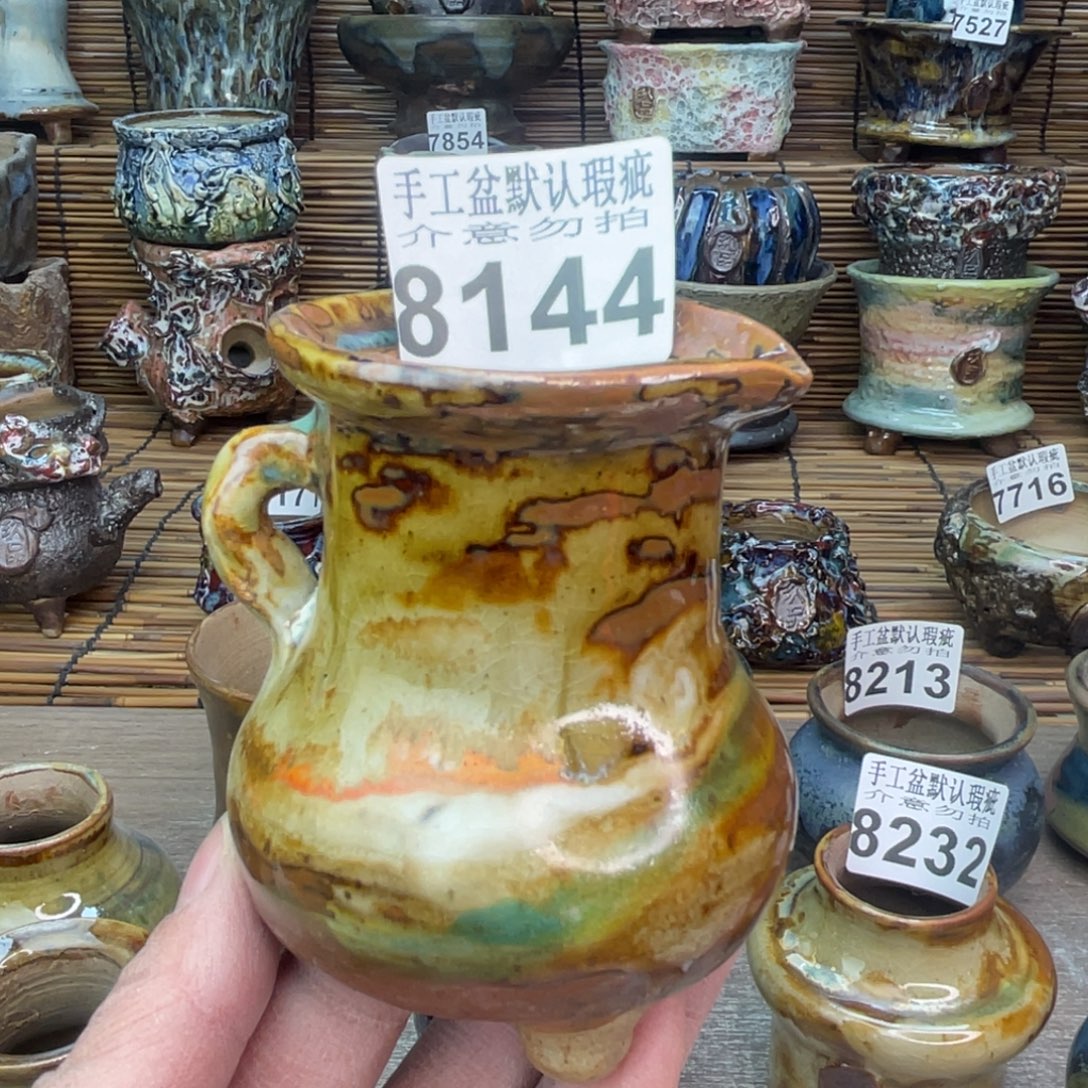 手工花盆默认瑕疵完美者勿拍