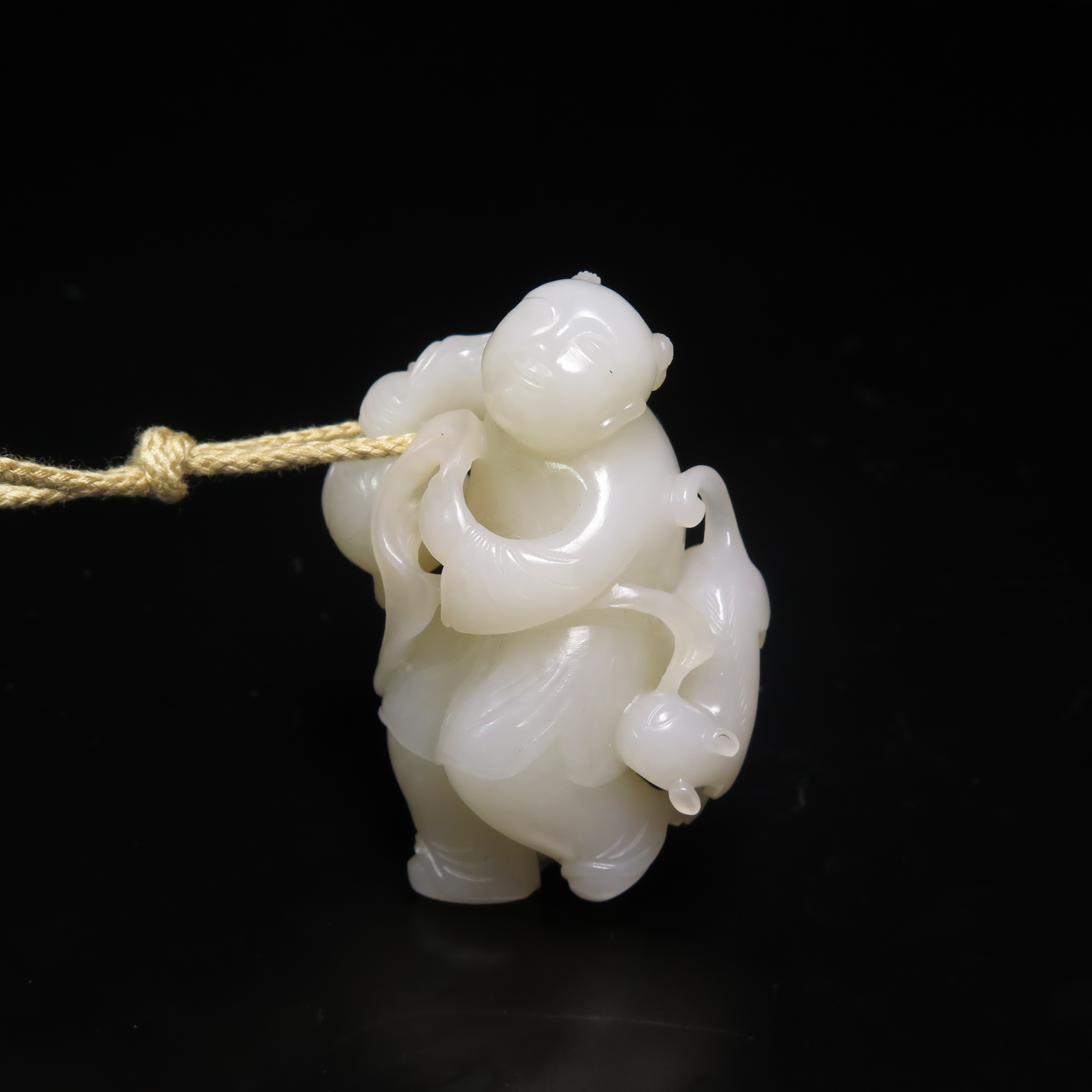 清代玉童子/MZ523985/和田玉/民族文物