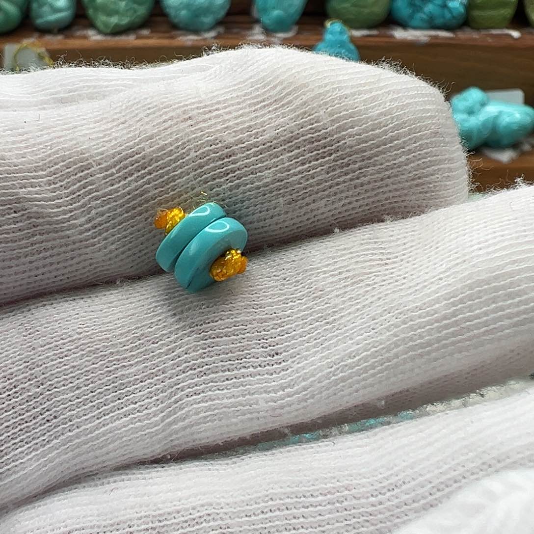 绿松石未镶嵌隔片 心**然