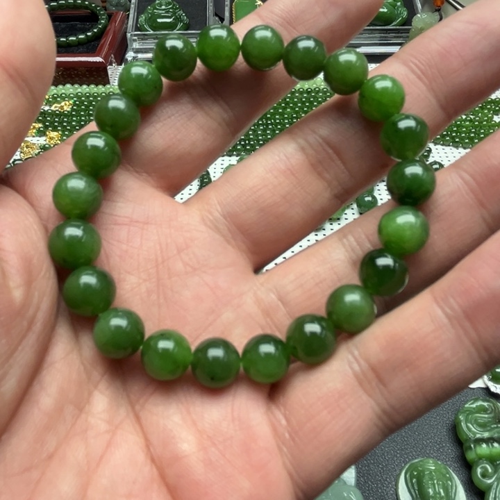 和田玉（碧玉）手链未镶嵌