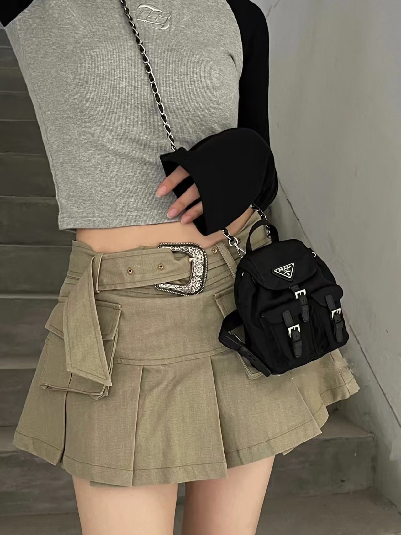 95新 Prada/普拉达 CS5716/Prada迷你降落伞双肩包