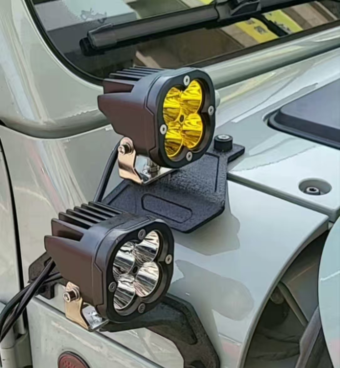 越野车3寸四叶草氛围灯烈马猛禽坦克BJ40A柱前杠射灯