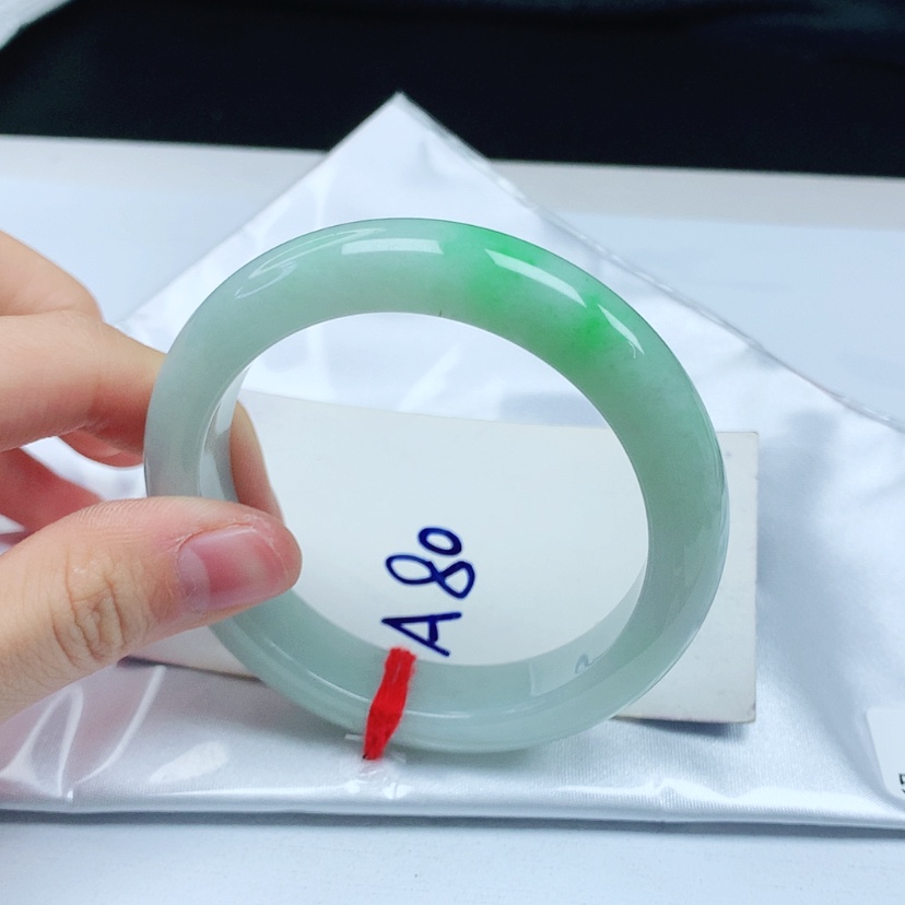 【闪购商品】翡翠手镯未镶嵌天然缅甸a货手镯55