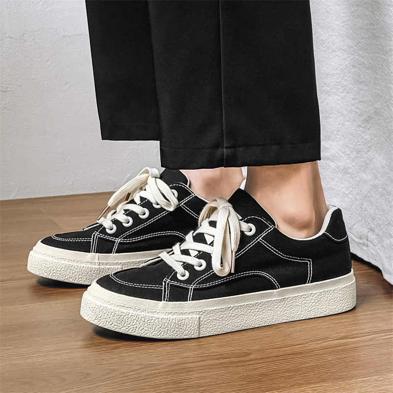 2024夏季新款男士休闲帆布鞋韩版时尚单鞋潮流学生百搭板鞋男C155