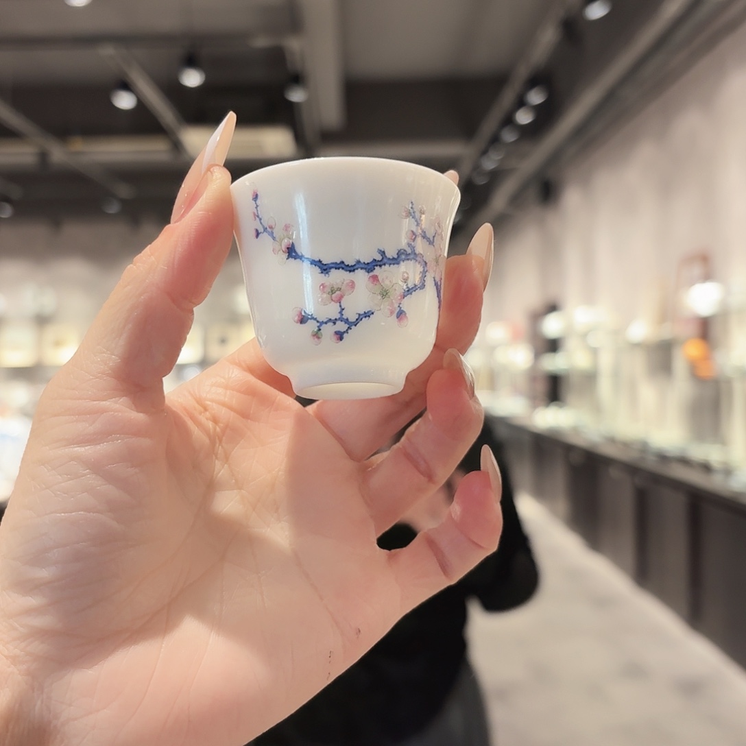 观宋高温玉泥品茗杯